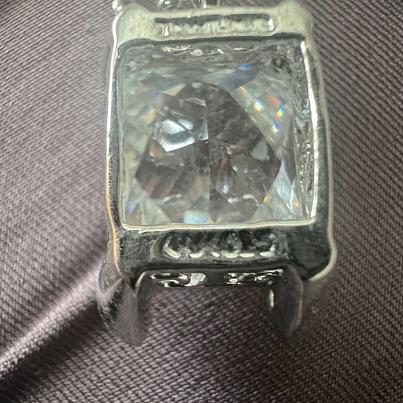 Very Rare Vintage Uncas Asscher Cut Lab Created Diamond  .925 Sterling Necklace - Picture 12 of 12